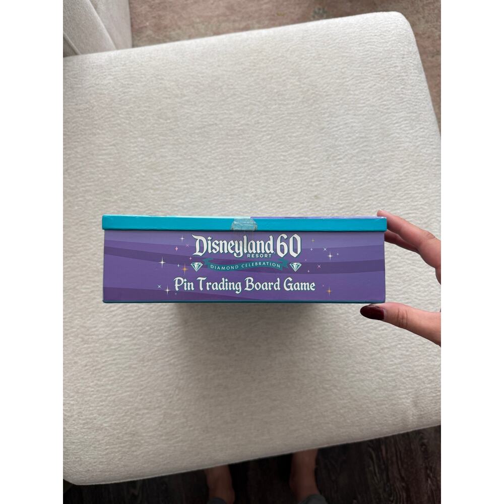 NEW Disneyland 60th Diamond Anniversary Pin Trading Board Game with 4 Pins Rare - Picture 6 of 8
